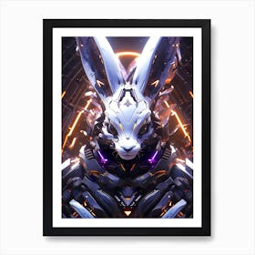 Futuristic Rabbit Art Print