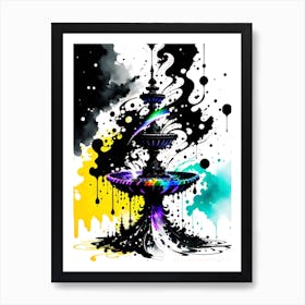 Fountain Of Colors 1 Art Print