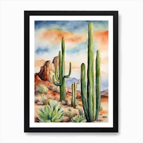 Desert Akvarell Art Print