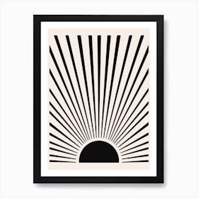 Minimalist Half Sun Art Print