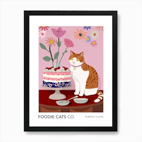 Foodie Cats Co Cat And A Trifle Cake 3 Art Print