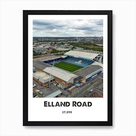 Elland Road, Stadium, Football, Soccer, Art, Wall Print Art Print