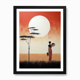 African Woman 4 | Boho Style Art Print