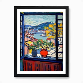 Window Seoul South Korea In The Style Of Matisse 1 Art Print