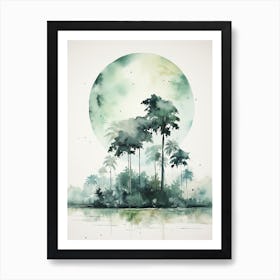 Watercolour Of Ituri Forest   Democratic Republic Of Congo 3 Art Print