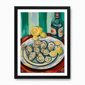 Oysters 2 Italian Still Life Painting Art Print