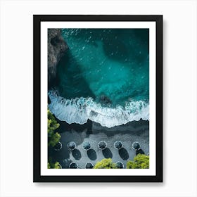 Black Sand Beach 1 Art Print