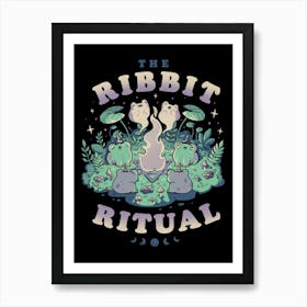 The Ribbit Ritual - Funny Cute Frog Magic Gift Art Print