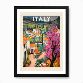 Cortona Italy 1 Fauvist Painting  Travel Poster Art Print