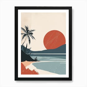 Sunset in Florida, Minimalism Art Print