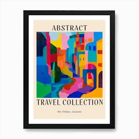 Abstract Travel Collection Poster New Orleans Louisiana 2 Art Print