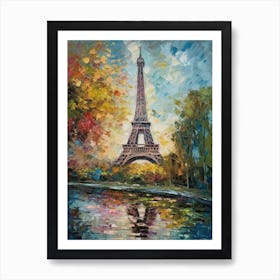 Eiffel Tower Paris France Monet Style 2 Art Print