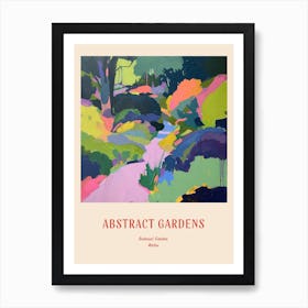 Colourful Gardens Bodnant Garden United Kingdom 1 Red Poster Art Print