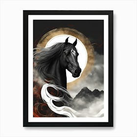 Black Horse 5 Art Print