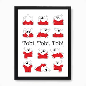 Tobi The Elephant Art Print