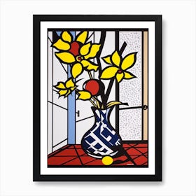 Magonila Flower Still Life  4 Pop Art Style Art Print