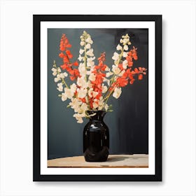 Bouquet Of Toadflax Flowers, Autumn Fall Florals Painting 3 Art Print
