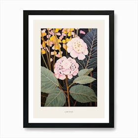 Flower Illustration Lantana 4 Poster Art Print