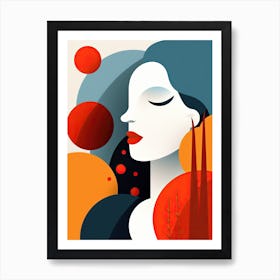 A Woman's Journey: Minimalist Abstract Elegance Art Print