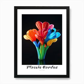 Bright Inflatable Flowers Poster Peacock Flower 3 Art Print