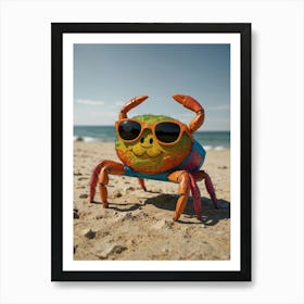 Crab On The Beach 3 Art Print