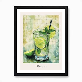 Mojito Tile Poster 3 Art Print