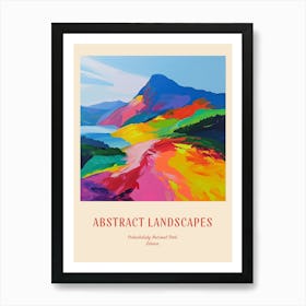 Colourful Abstract Pribaikalsky National Park Siberia 4 Poster Art Print