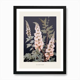 Flower Illustration Aconitum 1 Poster Art Print