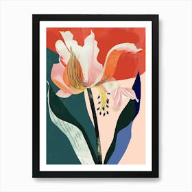 Colourful Flower Illustration Tulip 4 Art Print