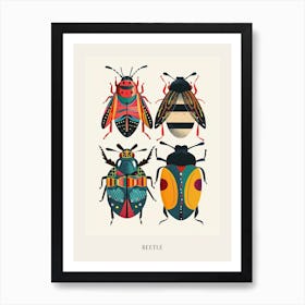 Colourful Insect Illustration Beetle 7 Poster Art Print