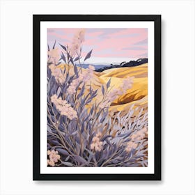 Lavender 2 Flower Painting Art Print