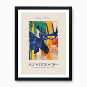 Moose 4 Matisse Inspired Exposition Animals Poster Art Print