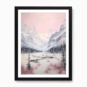 Dreamy Winter Painting Banff National Park Canada 2 Art Print