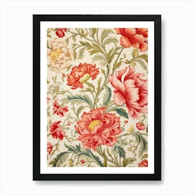 Floral Wallpaper Pattern 7 Art Print