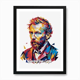 Vincent Van Gogh 03 Portrait WPAP Pop Art Art Print