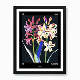 No Rain No Flowers Poster Hyacinth 1 Art Print