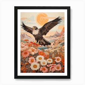 Falcon 1 Detailed Bird Painting Art Print