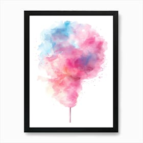 Watercolor Pink And Blue Confetti Art Print