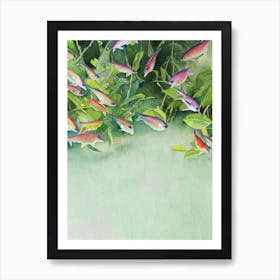 Rainbow Shark Storybook Watercolour Art Print