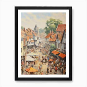 Vintage English Village Fair Art Art Print