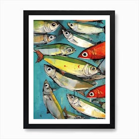 Sardines Pop Art Art Print