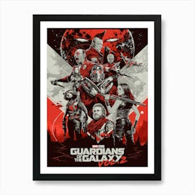 Guardians Of The Galaxy 2 Movie And FIlm Art Print
