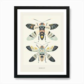 Colourful Insect Illustration Hornet 9 Poster Art Print