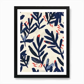 Abstract Floral Pattern 16 Art Print