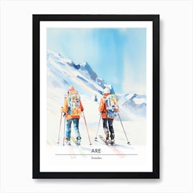 Are, Sweden, Ski Resort Poster Illustration 4 Art Print