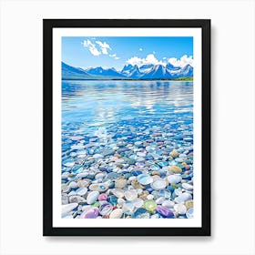 Pebbles In The Water Art Print