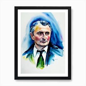 François Cluzet In The Intouchables Watercolor Art Print