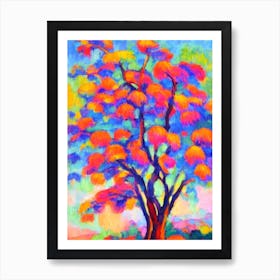 Dawn Redwood 2 tree Abstract Block Colour Art Print