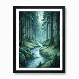 Forest Stream Art Print