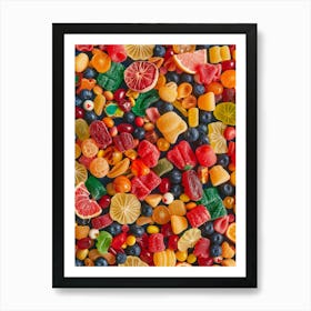 Jelly Retro Candy Pattern Art Print
